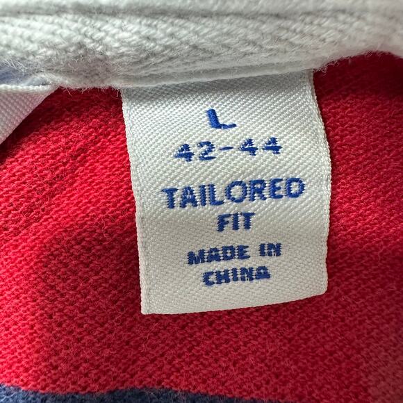 Lands End Mens Polo Tailored Fit Size L Rugby Golf Athletic Vintage - Picture 5 of 11